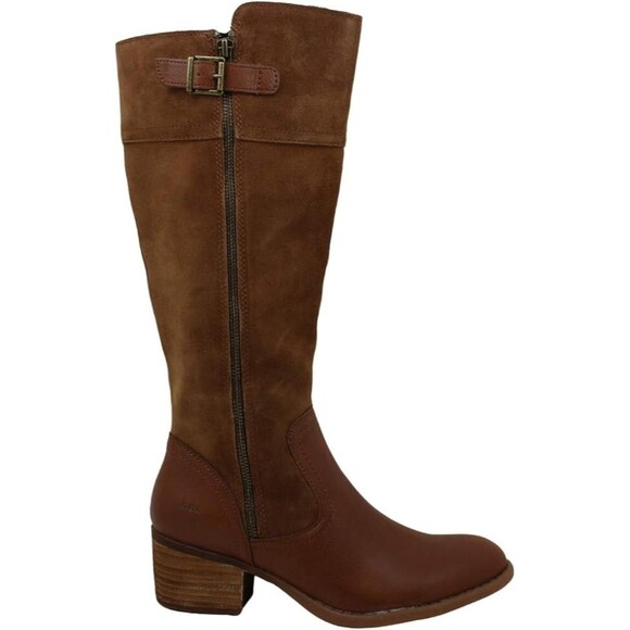 B.O.C Born Of Concept Austell Suede Leather Knee High Fashion Boots 6 /36 WIDE - Picture 1 of 13